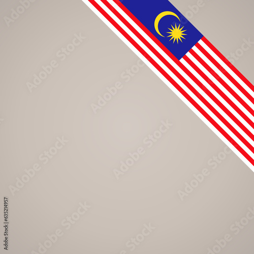 Corner ribbon flag of Malaysia
