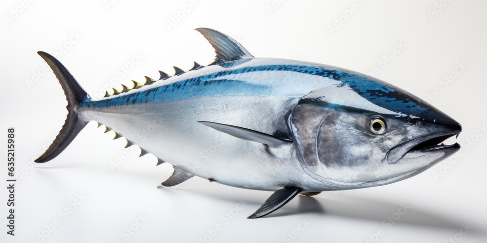 fresh bluefin tuna isolated on white