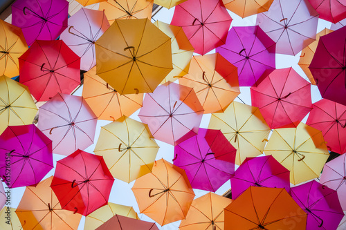Obraz na płótnie A Bunch of cute and colorful Umbrellas w salonie