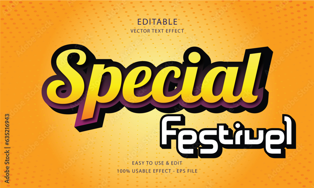 special festivel 3d editable text effect and typography design special festivel 3d editable text effect and typography design