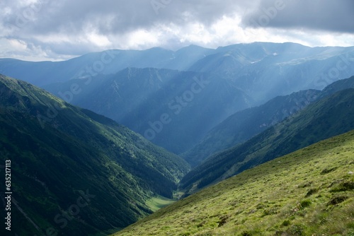 landscape with clouds  Banda Valley  Fagaras Mountains  Romania