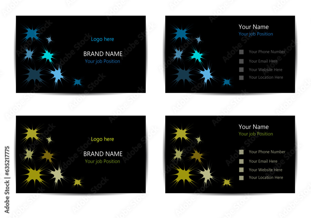 set of business cards, business card set, business card template, set of business template, business card design.