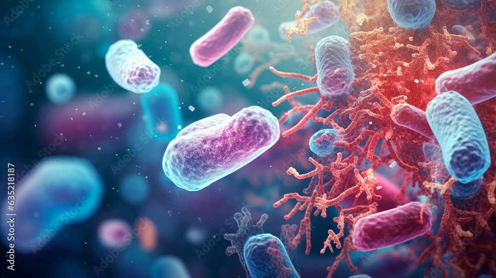 Obraz premium bacteria and virus, virus or organism.