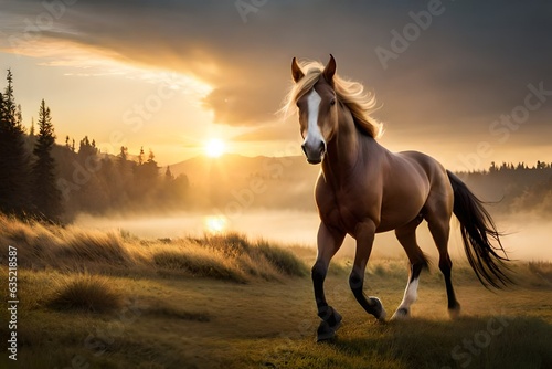 horse at sunset © ra0