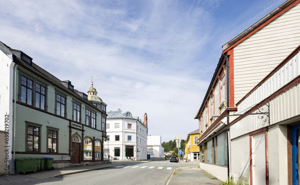 Walking in the streets of Levanger, Trøndelag, Norway