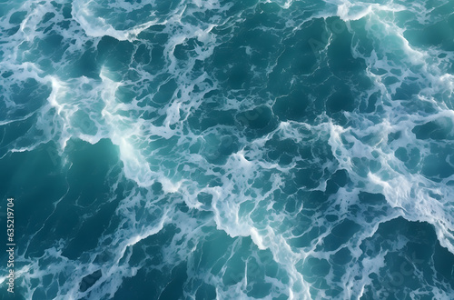 Aerial Shot of Water and Waves © Aaron Wheeler