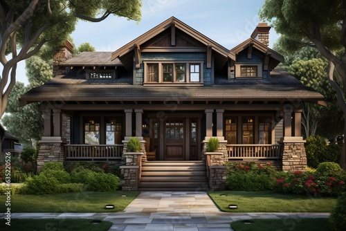 classic craftsman architecture, 3d rendering, design, sketch © Henry