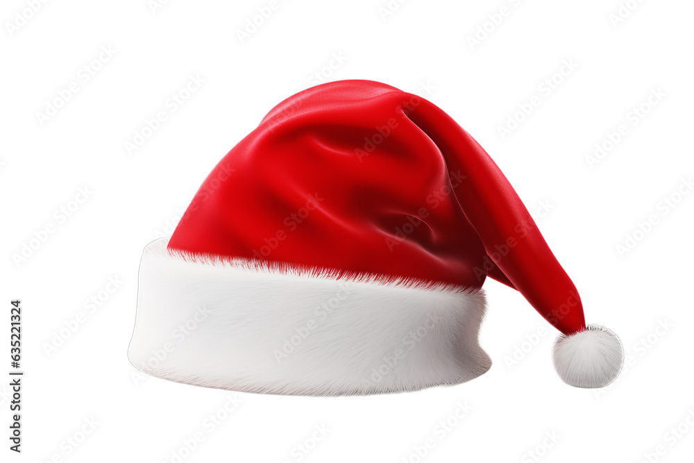 Santa Claus Christmas hat isolated on transparent background PNG