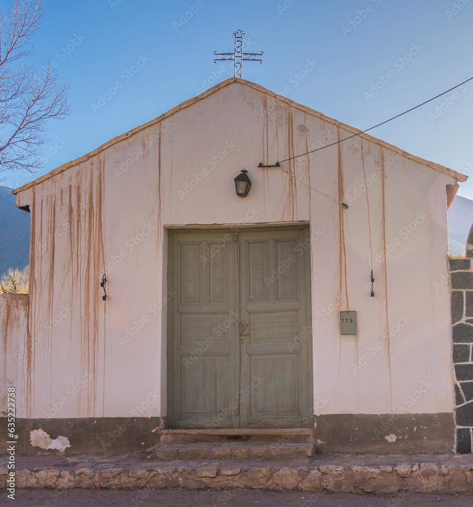 OLD CHAPEL OF LA POMA. ABANDONED VILLAGE IN SALTA, ARGENTINA. NORTH ARGENTINE, ROUTE 40. OLD CHAPEL OF LA POMA. ABANDONED VILLAGE IN SALTA, ARGENTINA. NORTH ARGENTINE, ROUTE 40.