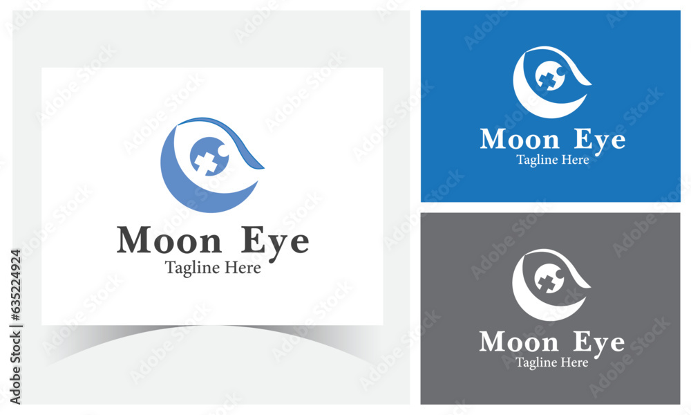 Moon Eye Logo Design template. Moon Eye Logo Design template.