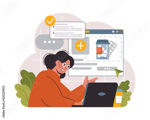 Telemedicine. Online consultation with a doctor. Remote medical