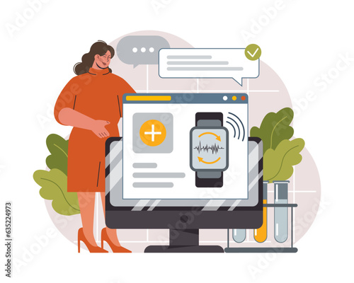 Telemedicine. Online consultation with a doctor. Remote medical
