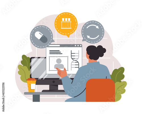 Telemedicine. Online consultation with a doctor. Remote medical