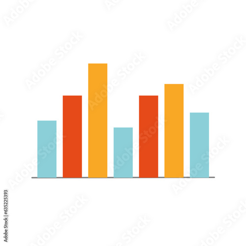 Economy chart form elements of analysis data, pie charts and graphics icons flat pattern 