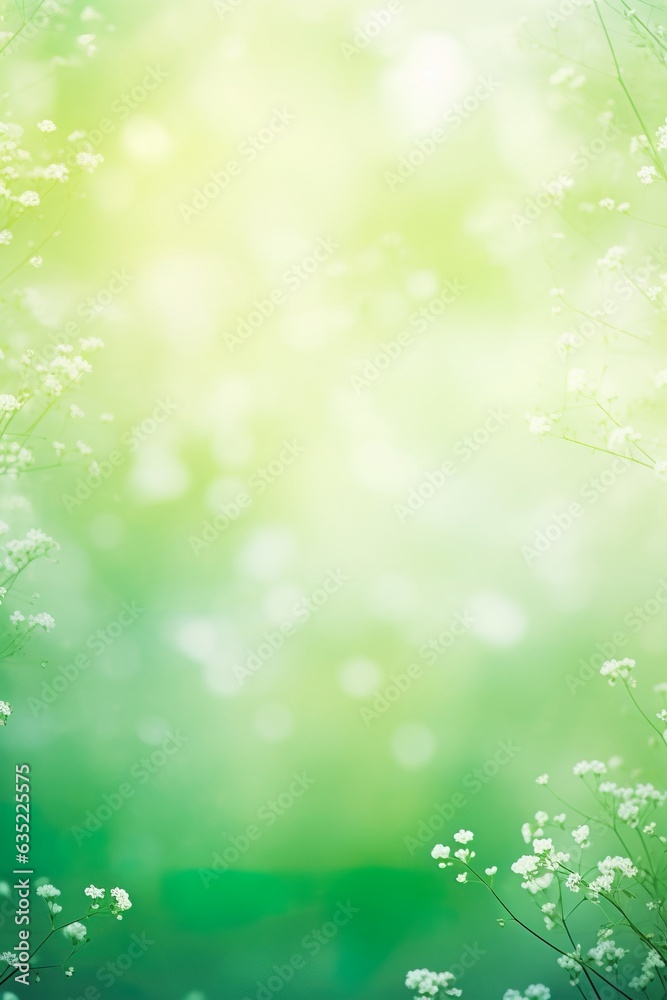 blurred spring or summer season abstract nature background with lots of bokeh and a bright center spotlight. ai generative. blurred spring or summer season abstract nature background with lots of bokeh and a bright center spotlight. ai generative.