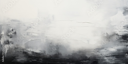 AI Generated. AI Generative. Black grey white minimal abstract geometric strokes ink brush water color oil draw paint decoration background. Can be used like home poster