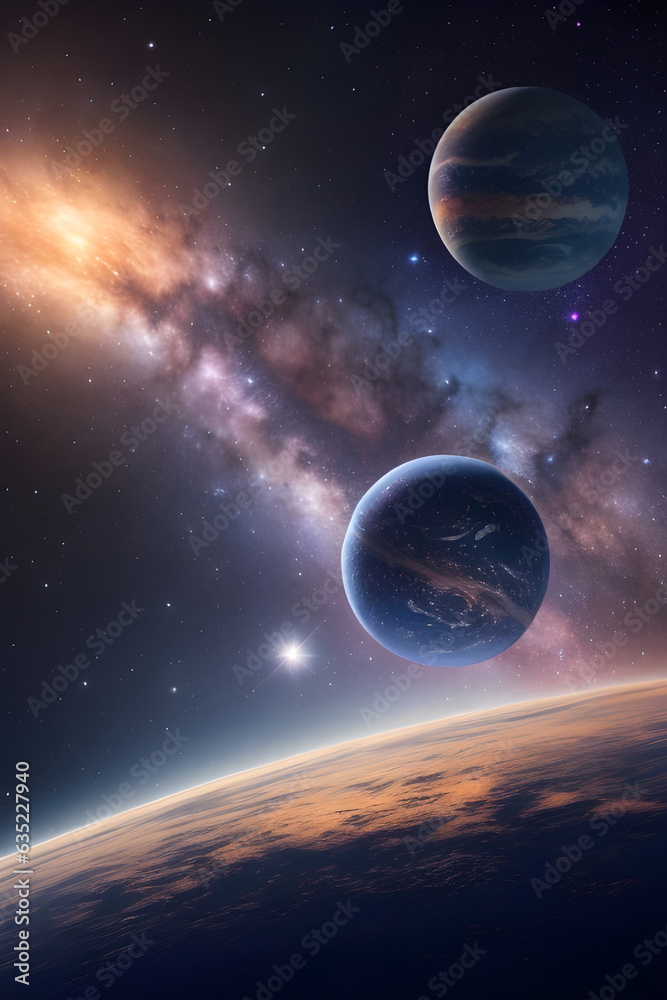 Stars, planets and galaxies in one fantasy view