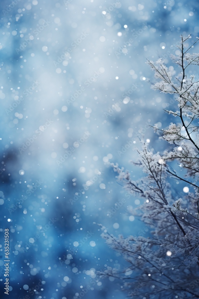 Out of focus blurred winter season abstract nature background with lots of bokeh. ai generative. Out of focus blurred winter season abstract nature background with lots of bokeh. ai generative.