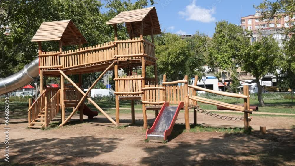wooden playground outdoor house park in istanbul wooden playground outdoor house park in istanbul