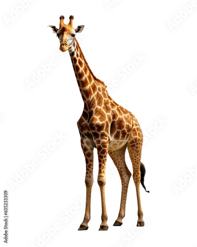 Giraffe isolated on white background © artem