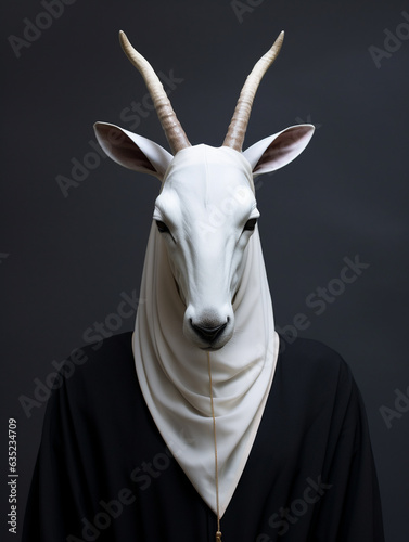An Anthropomorphic Antelope Dressed Up as a Nun