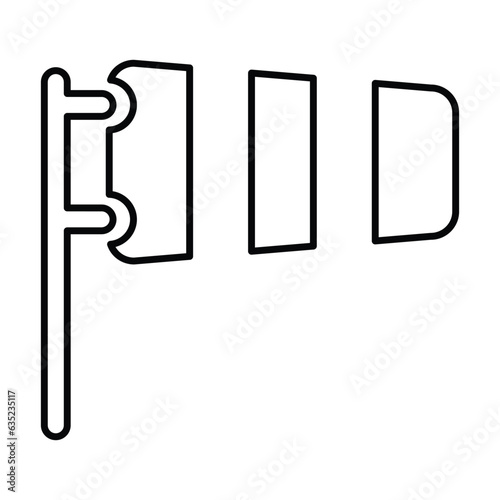 Wind Cone Icon In Outline Style