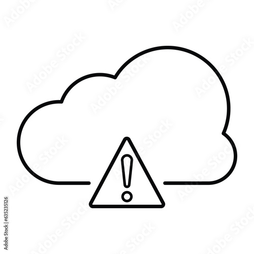 Weather Alert Icon In Outline Style