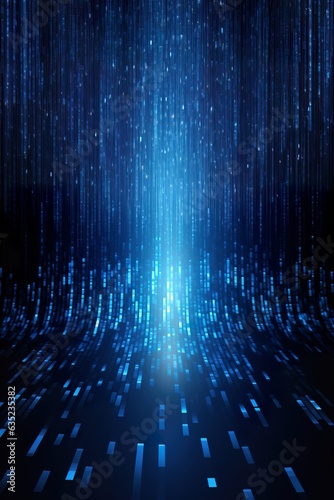 Abstract binary code technology background with blue hues. ai generative