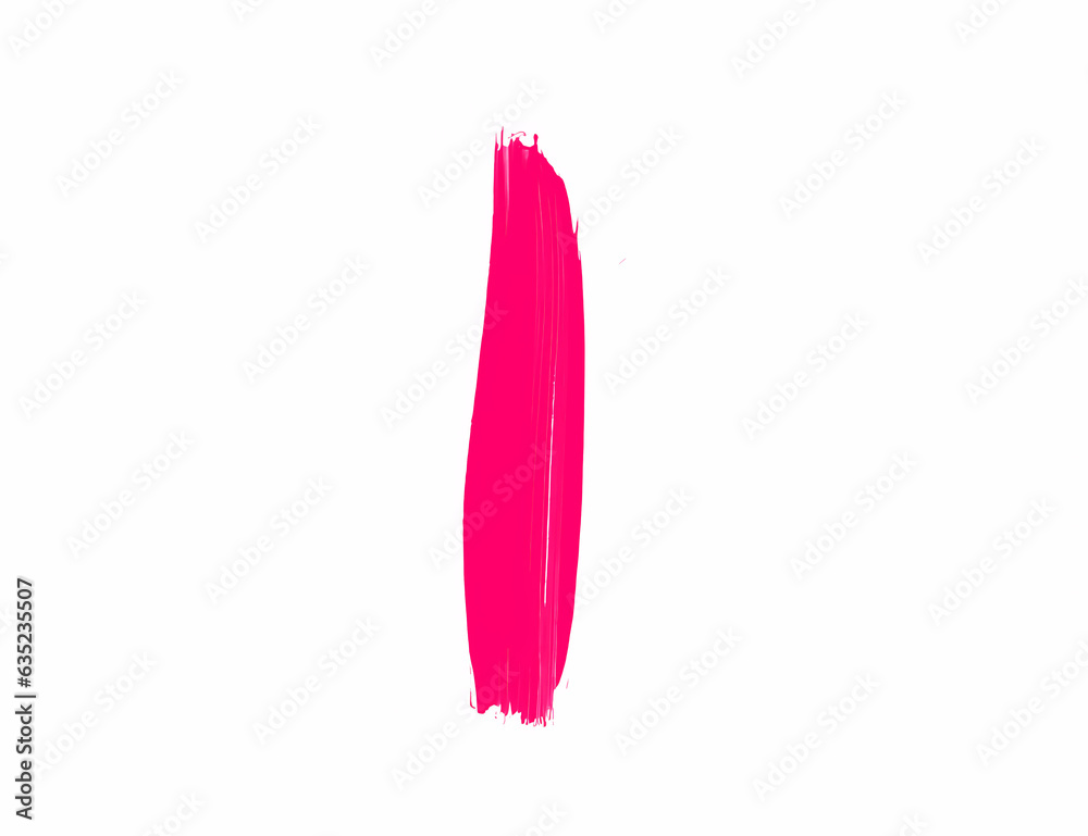 Pink brush concept isolated on white background for art painting Pink brush concept isolated on white background for art painting
