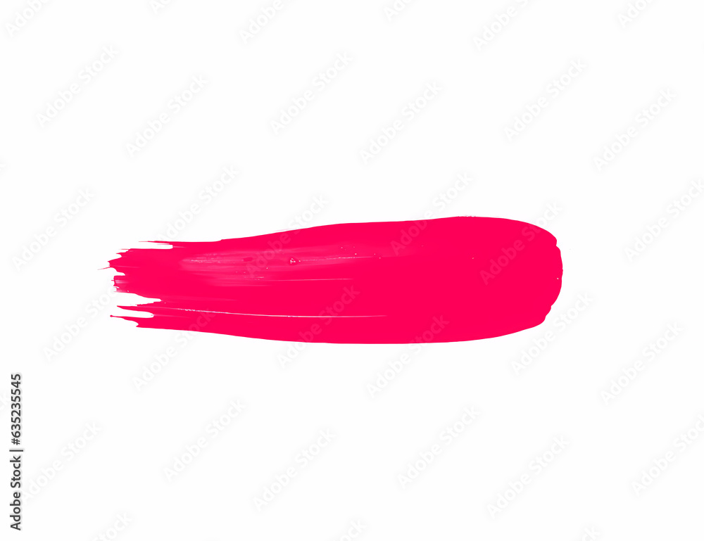 Pink smear brush isolated on white background for art design Pink smear brush isolated on white background for art design