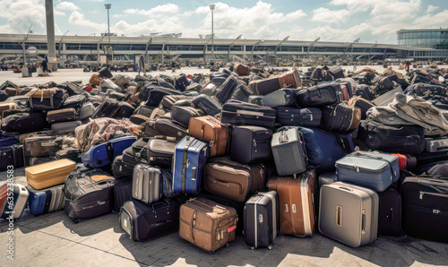 Kofferchaos am Flughafen photo