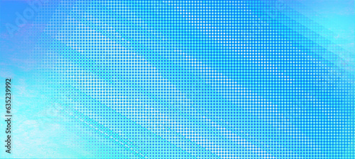 Blue dots pattern background. Empty widescreen backdrop illustration, usable for social media promotions, events, banners, posters, sale, party, and online web Ads