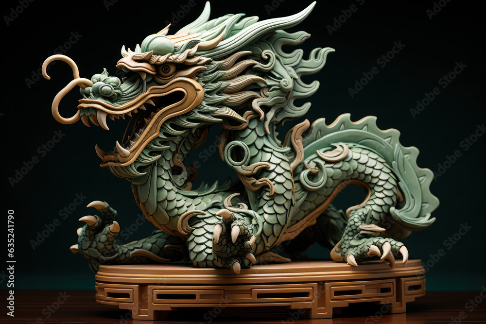 Fototapeta premium chinese dragon statue