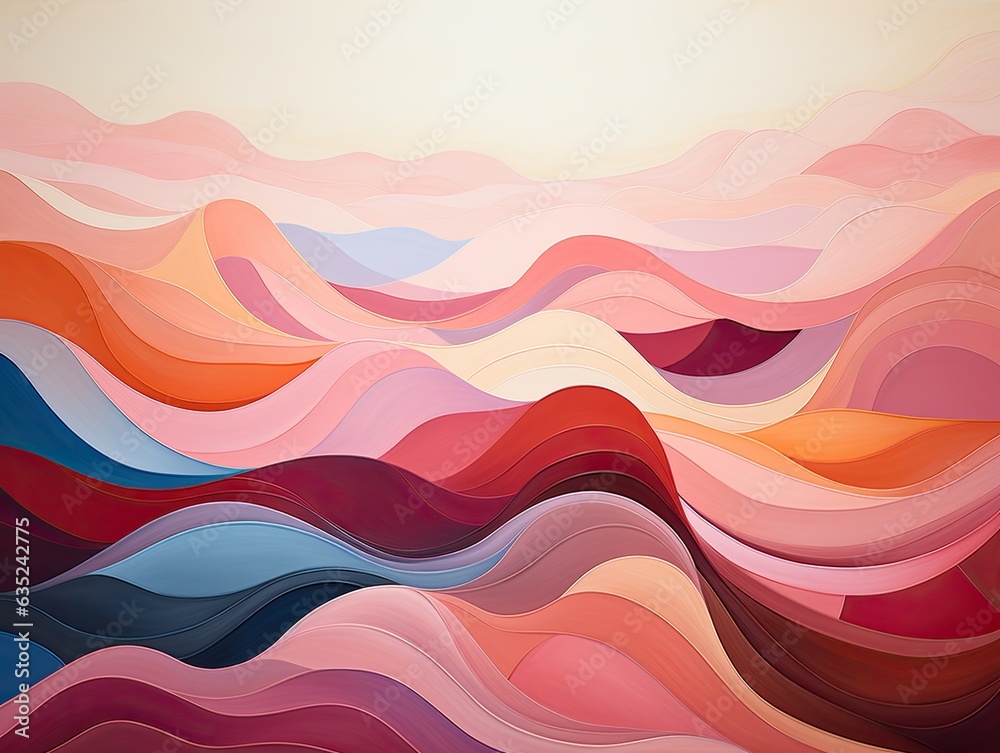 Illustration of a vibrant and dynamic painting capturing the beauty of a crashing wave. Generative AI Illustration of a vibrant and dynamic painting capturing the beauty of a crashing wave. Generative AI