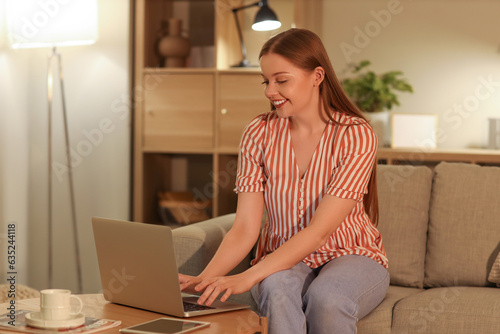 Young woman working remotel...