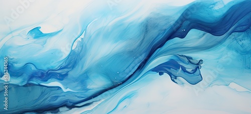 ocean wave background, water color abstract photo Generative AI