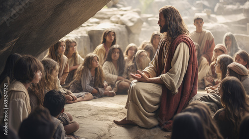 Biblical Jesus Christ teaching, almighty god on earth