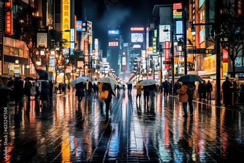 Tokyo Rainy Streetlife 
