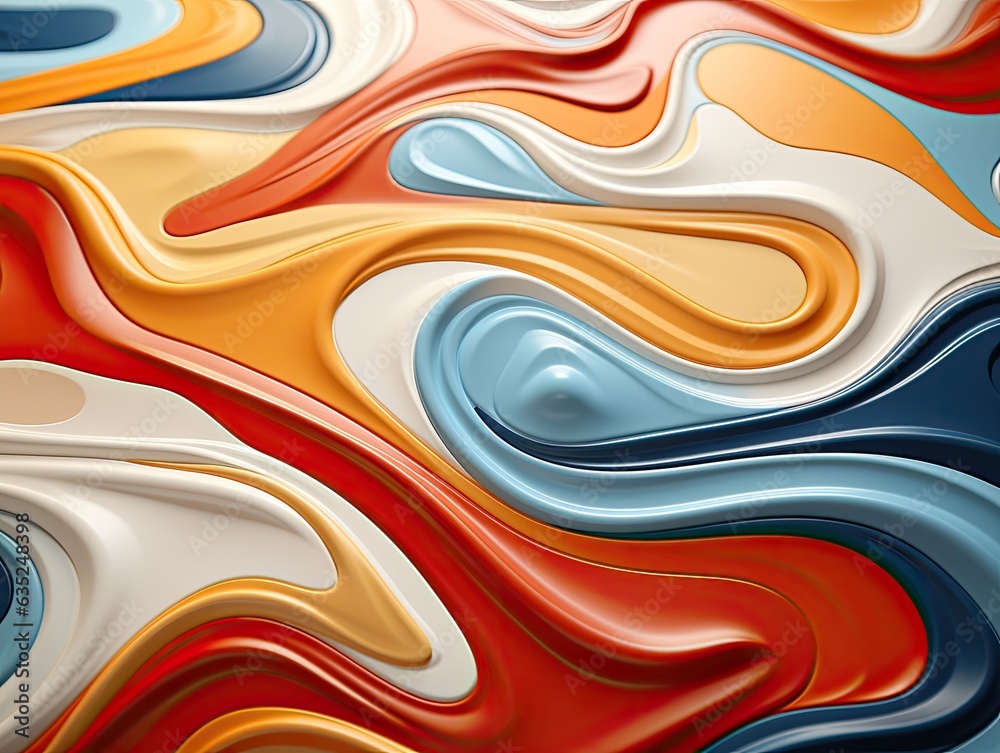 Illustration of an abstract painting with vibrant colors and dynamic shapes. Generative AI Illustration of an abstract painting with vibrant colors and dynamic shapes. Generative AI