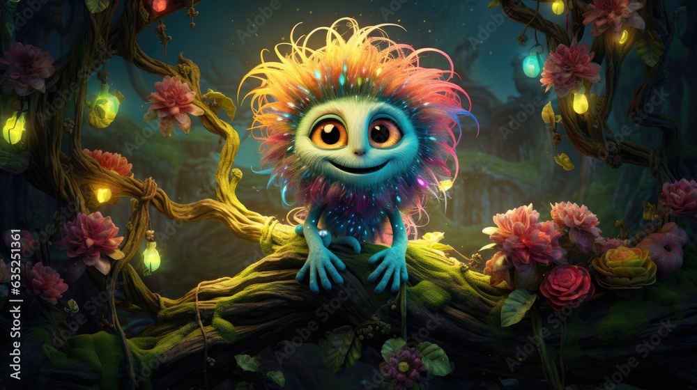 Enchanted Arboretum: Ancient Trees with Interwoven Leaves and Flowers, Generative AI Enchanted Arboretum: Ancient Trees with Interwoven Leaves and Flowers, Generative AI