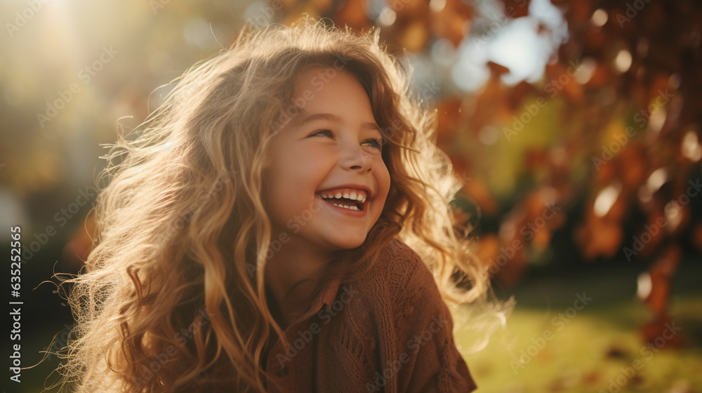 An animated father and content mother enjoying quality moments with their son in a park on a sunny autumn day. 