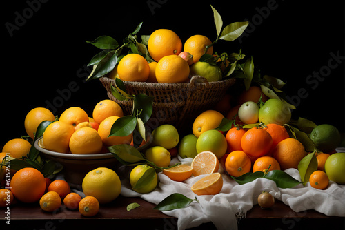Mixed citrus fruit display