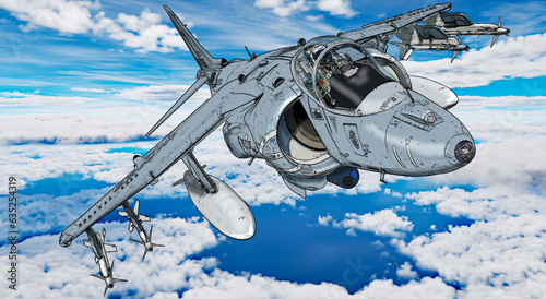 マクドネル・ダグラス　AV-8B ハリアー II　垂直/短距離離着陸機のイラスト