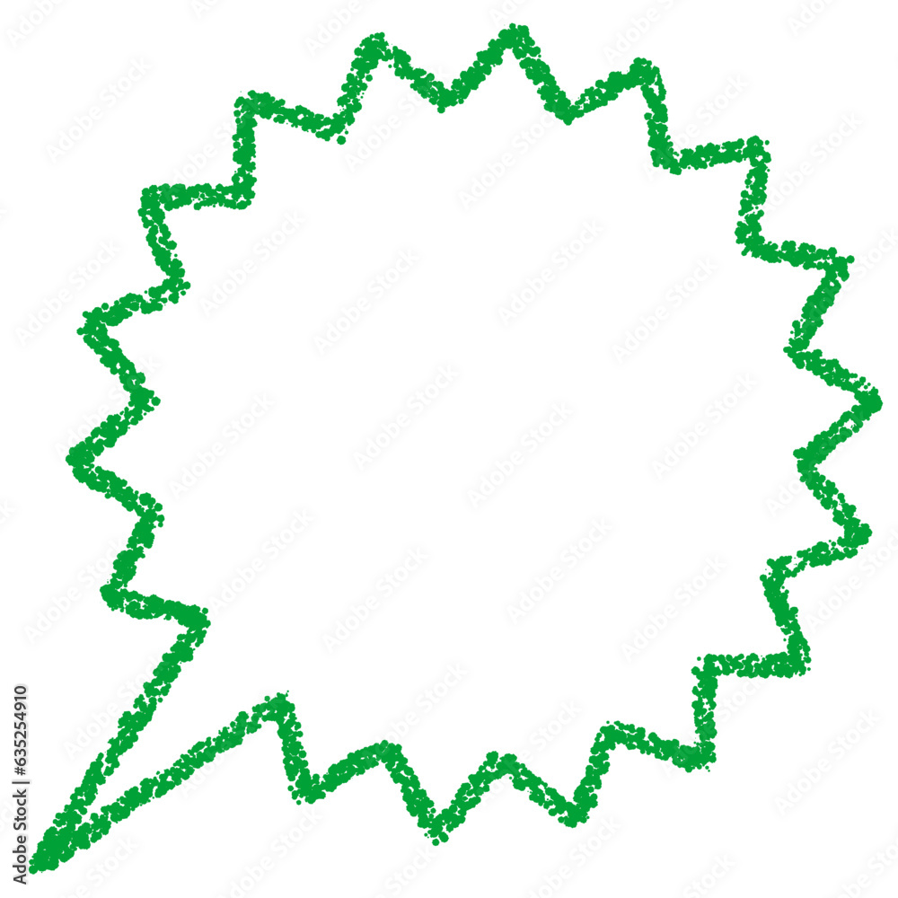 Fototapeta premium クレヨン素材のシンプルなふきだし