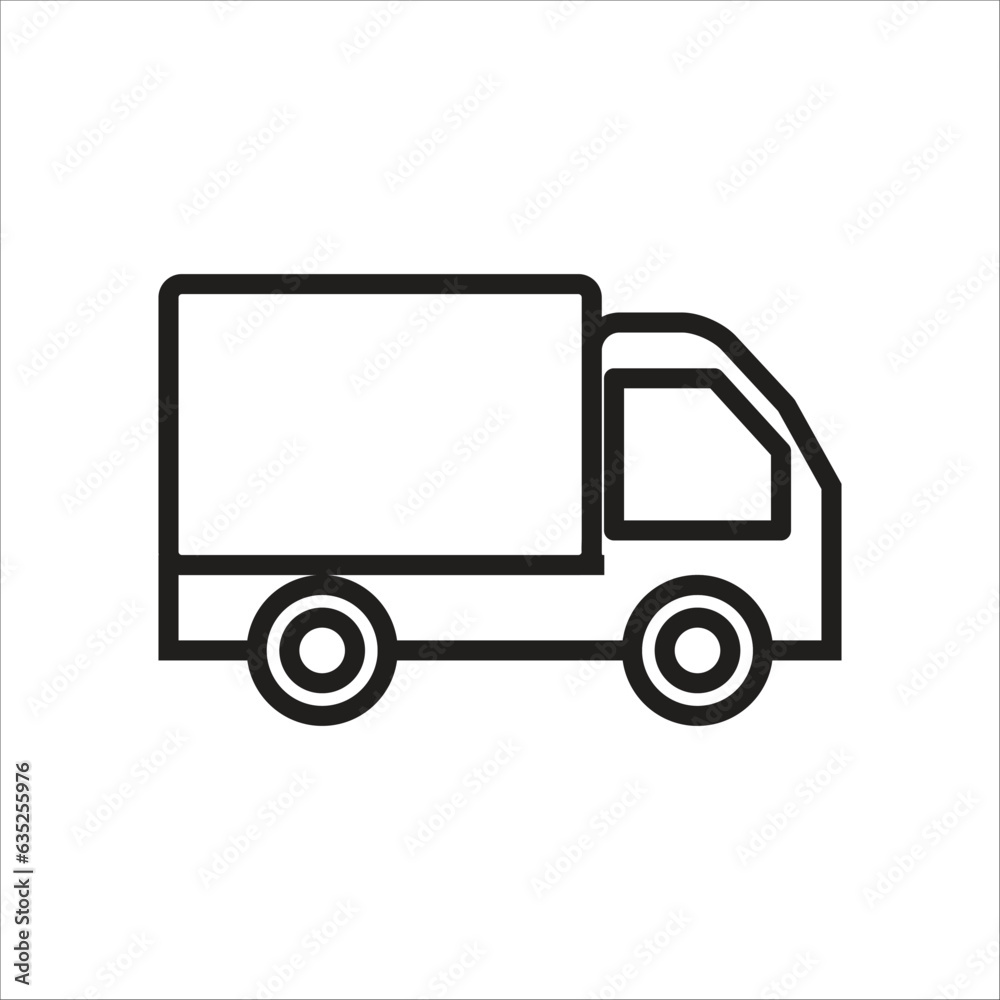 truck vector icon line template