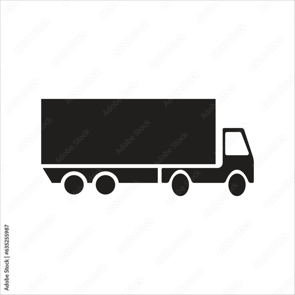 truck vector icon line template truck vector icon line template
