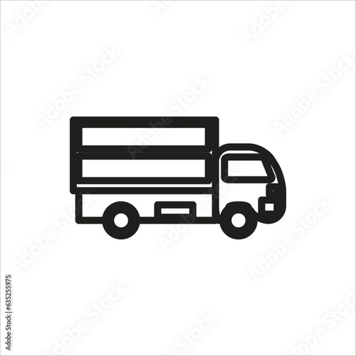 truck vector icon line template