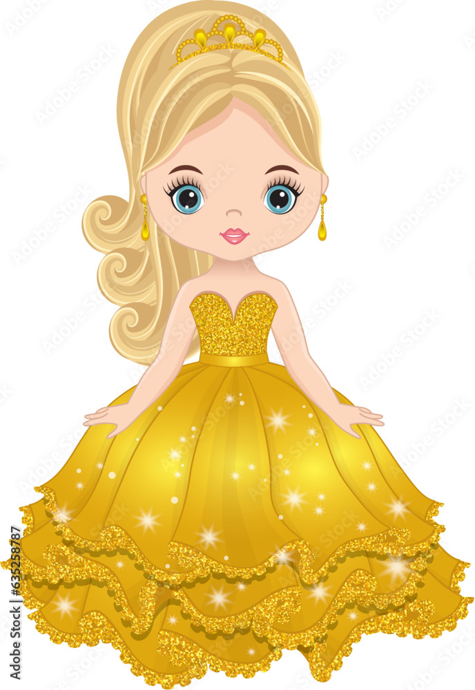 Fototapeta premium Vector Sweet 16, Quinceanera Birthday Party Girl