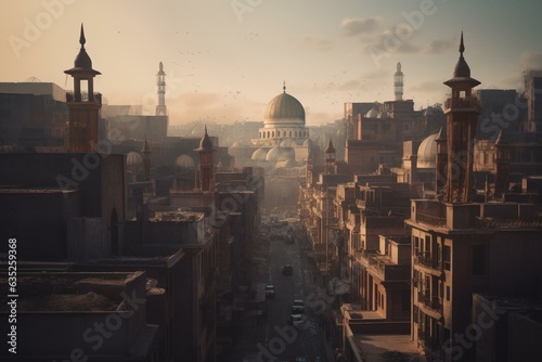 artistic interpretation of Cairo's cityscape. Generative AI