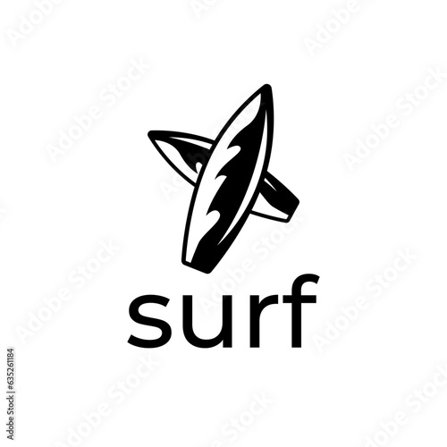 Surf logo. Captures the exhilarating spirit of ocean waves. Perfect for adventure brands. Vector illustration.